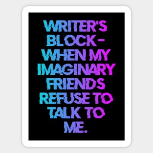 Writer's block Sticker